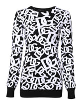 Dolce & Gabbana Black White Logo Print Women Pullover Sweater - IT40|S - Sweaters