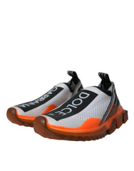 Dolce & Gabbana Black White Orange Slip On Sorrento Sneakers Shoes - Sneakers