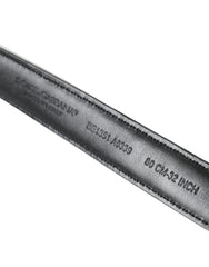 Dolce & Gabbana Black White Patchwork Gold Metal Buckle Belt - Belts