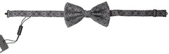 Dolce & Gabbana Black White Pattern Adjustable Neck Papillon Bow Tie - Neckties