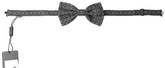 Dolce & Gabbana Black White Pattern Adjustable Neck Papillon Bow Tie - Neckties