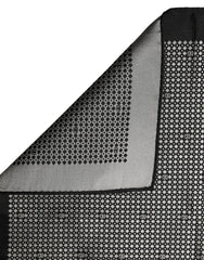 Dolce & Gabbana Black White Patterned Pocket Square Scarf
