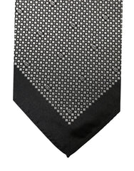 Dolce & Gabbana Black White Patterned Pocket Square Scarf