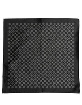 Dolce & Gabbana Black White Patterned Pocket Square Scarf