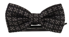 Dolce & Gabbana Black White Polka Dot 100% Silk Neck Papillon Tie - Neckties
