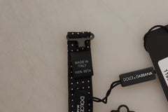 Dolce & Gabbana Black White Polka Dot Adjustable Neck Papillon Bow Tie - Neckties