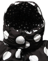 Dolce & Gabbana Black White Polka Dot Hooded Blouson Jacket
