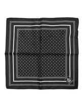 Dolce & Gabbana Black White Polka Dot Men Foulard Scarf - Scarves & Shawls