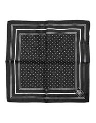 Dolce & Gabbana Black White Polka Dot Men Foulard Scarf - Scarves & Shawls