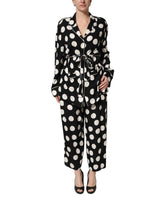 Dolce & Gabbana Black White Polka Dot Pajama 2 Piece Set Sleepwear - IT50|3XL