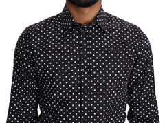 Dolce & Gabbana Black White Polka Dots Casual Shirt - IT37 | XS - Shirts