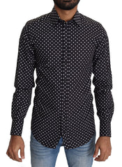 Dolce & Gabbana Black White Polka Dots Casual Shirt - IT37 | XS - Shirts