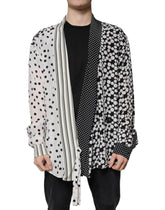 Dolce & Gabbana Black White Polka Dots Silk Men Casual Shirt - Shirts