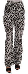 Dolce & Gabbana Black White Polka Dottes Silk Pants - IT40|S - Trousers