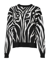 Dolce & Gabbana Black White Print Women Pullover Sweater - IT40|S - Sweaters
