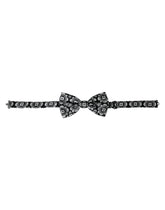 Dolce & Gabbana Black White Printed Adjustable Neck Men Bow Tie - Neckties