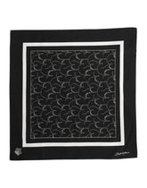 Dolce & Gabbana Black White Printed Square Foulard Scarf - Scarves & Shawls