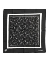 Dolce & Gabbana Black White Printed Square Men Foulard Scarf - Scarves & Shawls