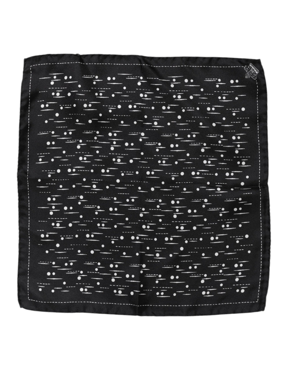 Dolce & Gabbana Black White Printed Square Men Foulard Scarf - Scarves & Shawls