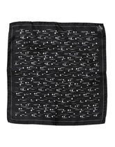 Dolce & Gabbana Black White Printed Square Men Foulard Scarf - Scarves & Shawls