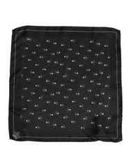 Dolce & Gabbana Black White Printed Square Men Foulard Scarf - Scarves & Shawls