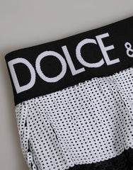 Dolce & Gabbana Black White Sequin High Waist Panty Underwear - IT2 | S - Briefs