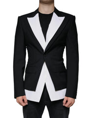 Dolce & Gabbana Black White Single Breasted Dress Blazer - IT50 | L - Sport Jackets