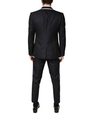 Dolce & Gabbana Black White Single Breasted SICILIA Men 3 Piece Suit - IT50 | L