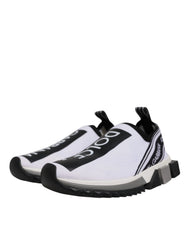 Tenisky Dolce & Gabbana Black White Slip On Sorrento - EU37/US6.5