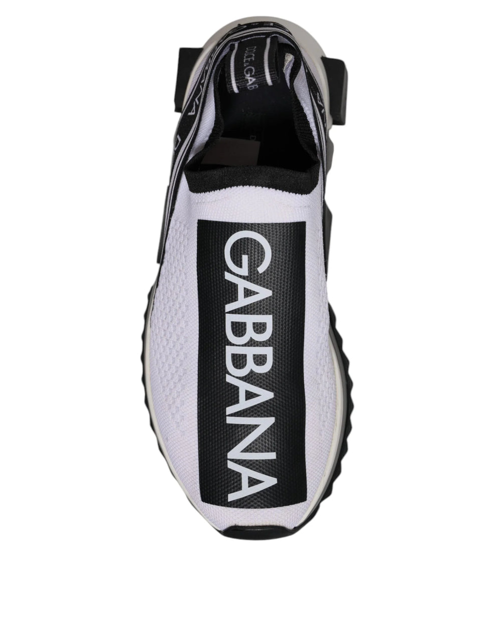 Tenisky Dolce & Gabbana Black White Slip On Sorrento - EU37/US6.5