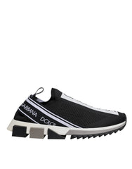 Dolce & Gabbana Black White Slip On Sorrento Sneakers Shoes - EU40/US7 - Sneakers