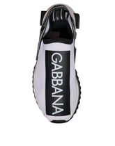 Dolce & Gabbana Svarta Vita Slip On Sorrento Sneakers Skor - EU40/US9.5