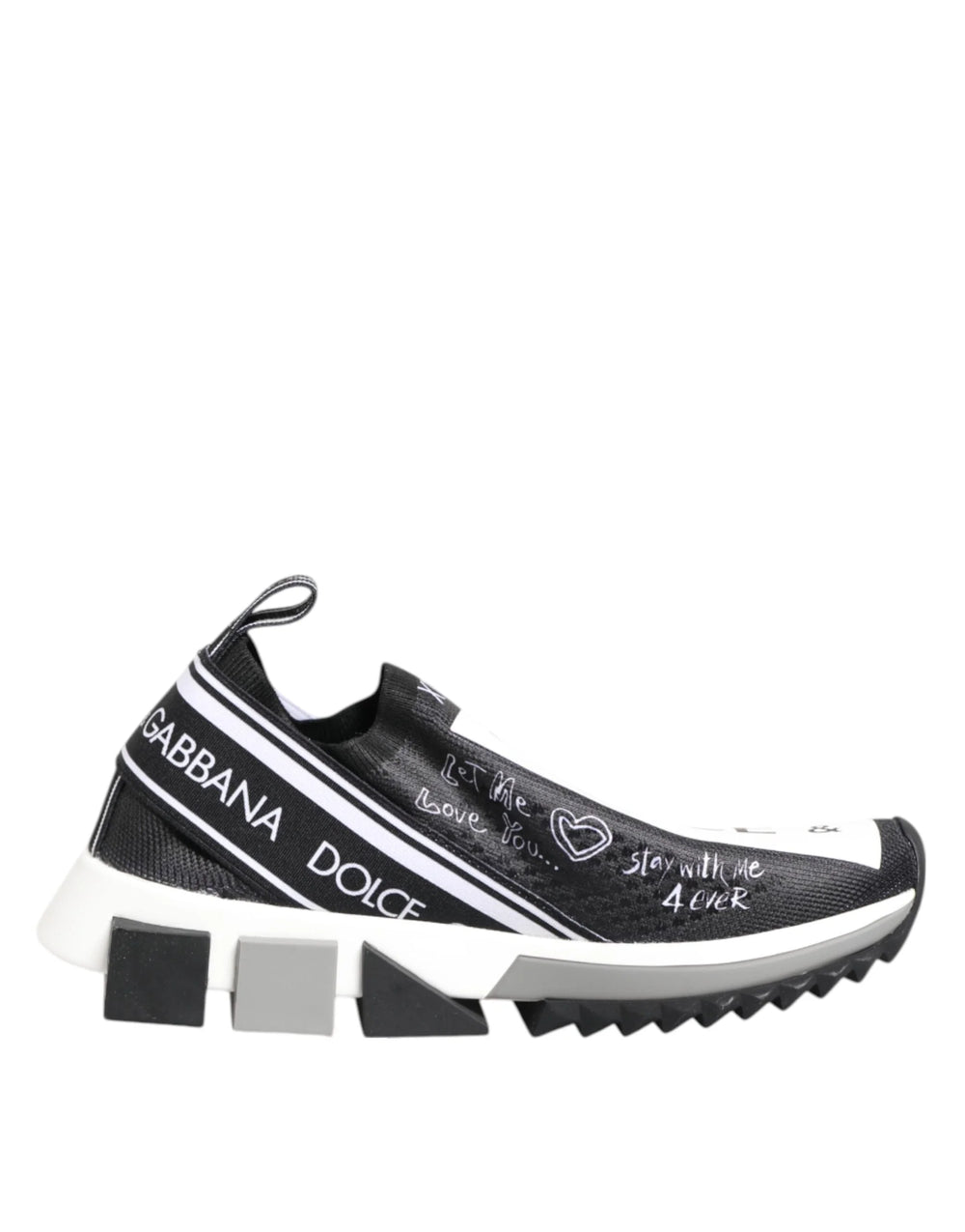 Dolce & Gabbana Black White Sorrento Low Top Sneakers Shoes - Sneakers