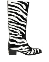Μπότες Saint Laurent μαύρο άσπρο ζέβρα για άνδρες - EU44/US11
