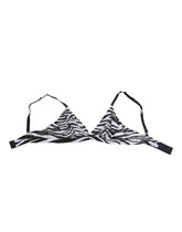 Dolce & Gabbana Black White Zebra Print Sheer Mesh Bralette Underwear - IT2 | S - Bras
