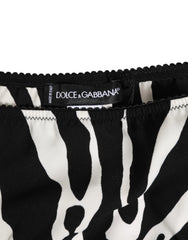 Dolce & Gabbana Black White Zebra Print Slip Briefs Underwear - Briefs