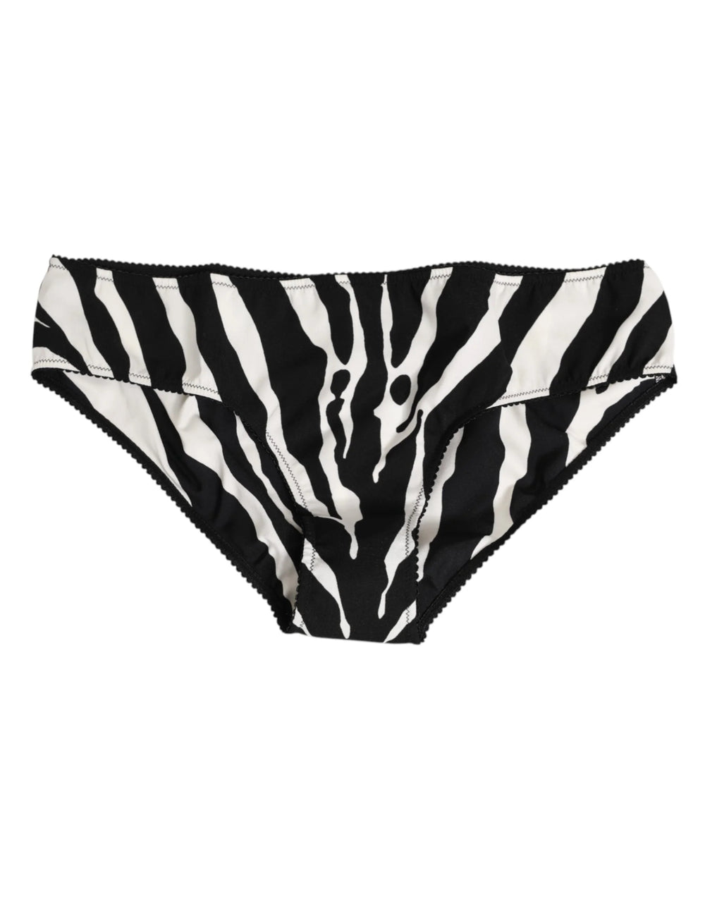 Dolce & Gabbana Black White Zebra Print Slip Briefs Underwear - Briefs