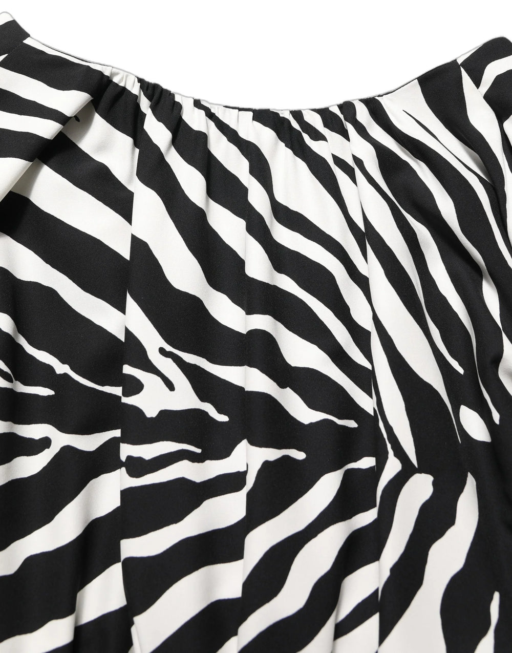 Dolce & Gabbana Black White Zebra Ruched Silk Mini Dress - IT40|S