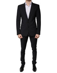 Dolce & Gabbana Black Wool 3 Piece Slim Fit Formal Men Suit - IT44 | XS - Suits