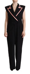 Dolce & Gabbana Black Wool Blend Sleeveless Jumpsuit Dress - One-Pieces