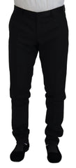 Dolce & Gabbana Black Wool Chino Dress Formal Pants - IT52 | L - Chinos