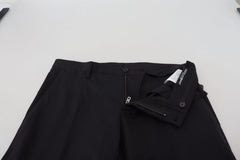 Dolce & Gabbana Black Wool Chino Formal Pants - IT46 | S - Chinos