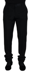 Dolce & Gabbana Black Wool Chino Formal Pants - IT54 | XL - Chinos