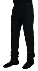 Dolce & Gabbana Black Wool Chino Formal Pants - IT54 | XL - Chinos