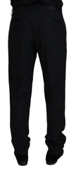 Dolce & Gabbana Black Wool Chino Formal Pants - IT54 | XL - Chinos