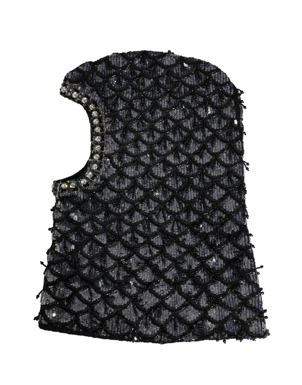 Dolce & Gabbana Balaclava pro pány, černá, vlna, s krystaly - Balaclavy