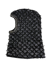 Dolce & Gabbana Black Wool Crystal Embellished Balaclava Hat - Balaclavas