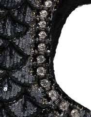 Dolce & Gabbana Balaclava pro pány, černá, vlna, s krystaly - Balaclavy