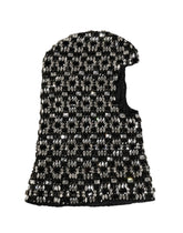 Dolce & Gabbana Black Wool Crystal Embellished Balaclava Hat - Balaclavas