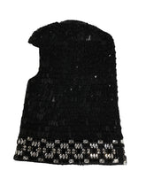 Dolce & Gabbana Black Wool Crystal Embellished Balaclava Hat - Balaclavas